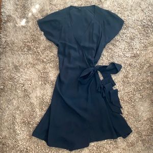 Emerald Green Wrap Dress